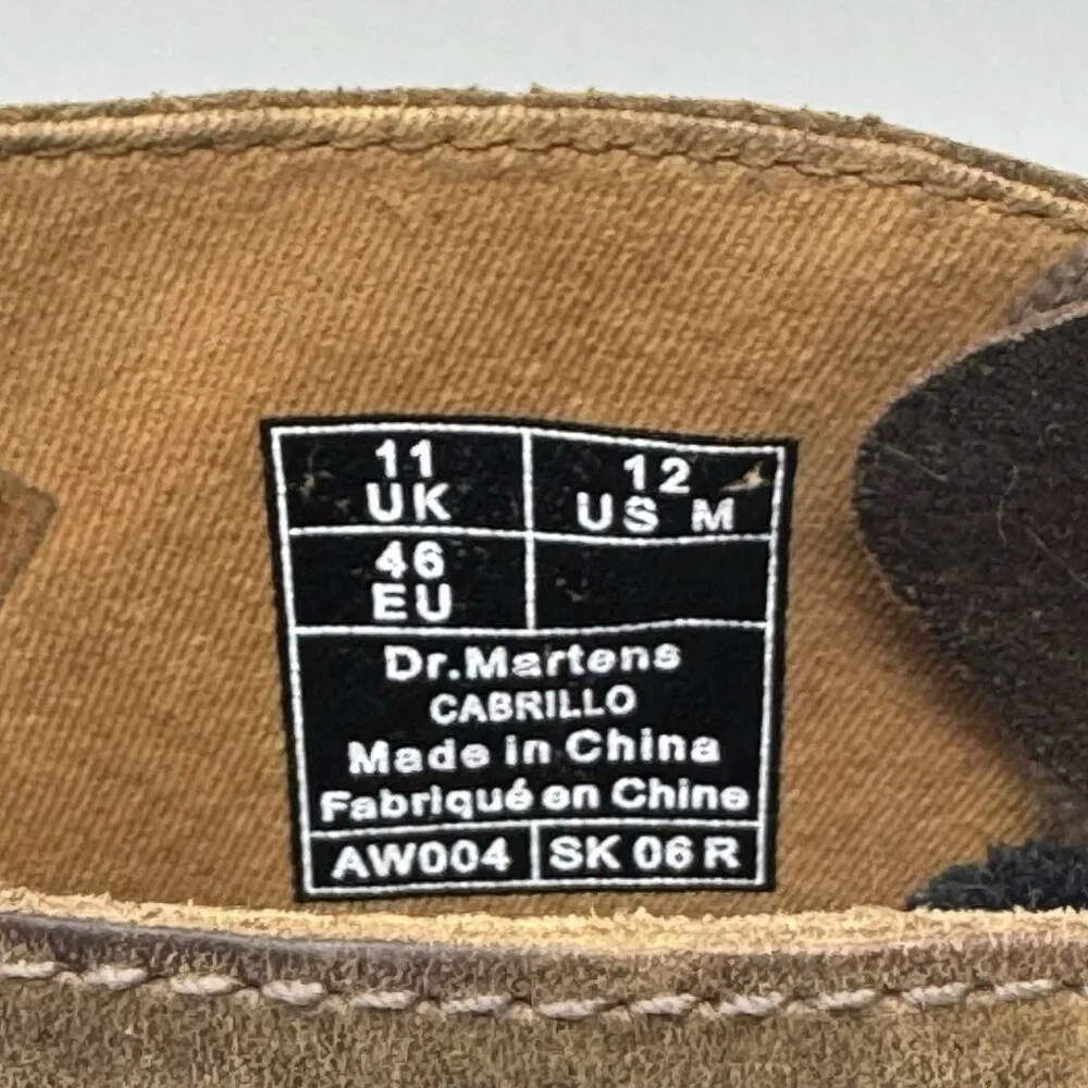 Doc Martens Cabrillo Brown Leather Chukka Ankle Boots Men's Size US 12